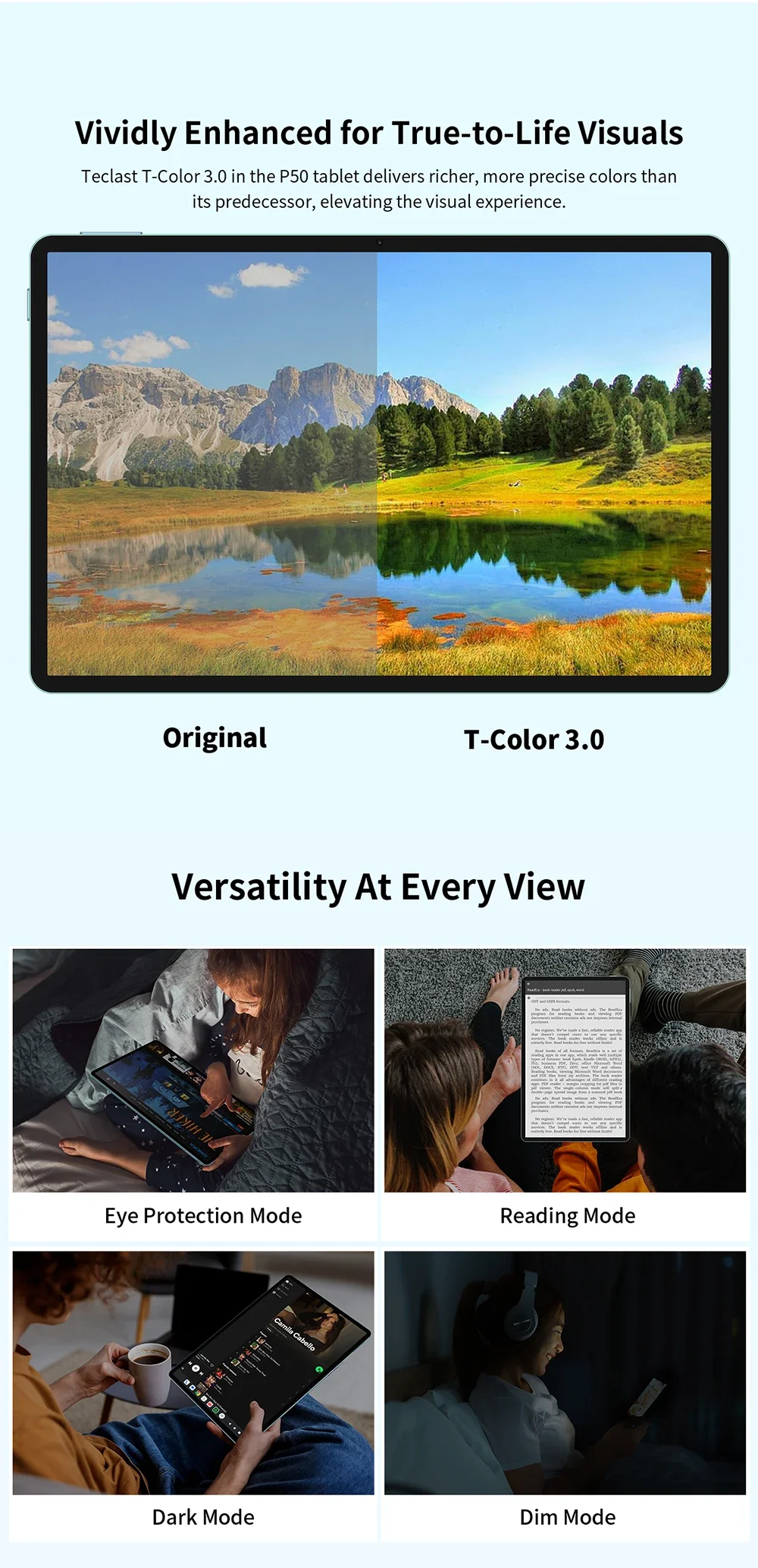 Teclast P50 Tablet 12GB RAM (4GB+8GB) 128GB ROM T606 8-core 11-inch HD IPS Android 16 4G LTE Dual-band WiFi BT 5.0 7000mAh Type-C 13MP+5MP