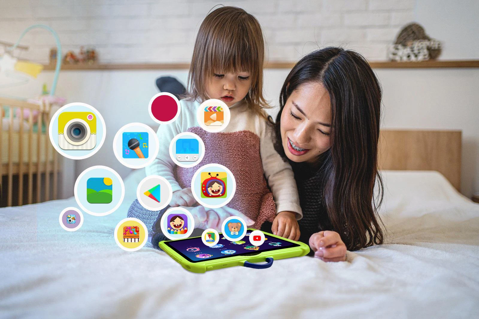 New 7 Inch 5G WiFi Education Learning Kids' Tablets Quad Core 4GB RAM 64GB ROM Android 13 Google Play Support Bluetooth 4000mAh