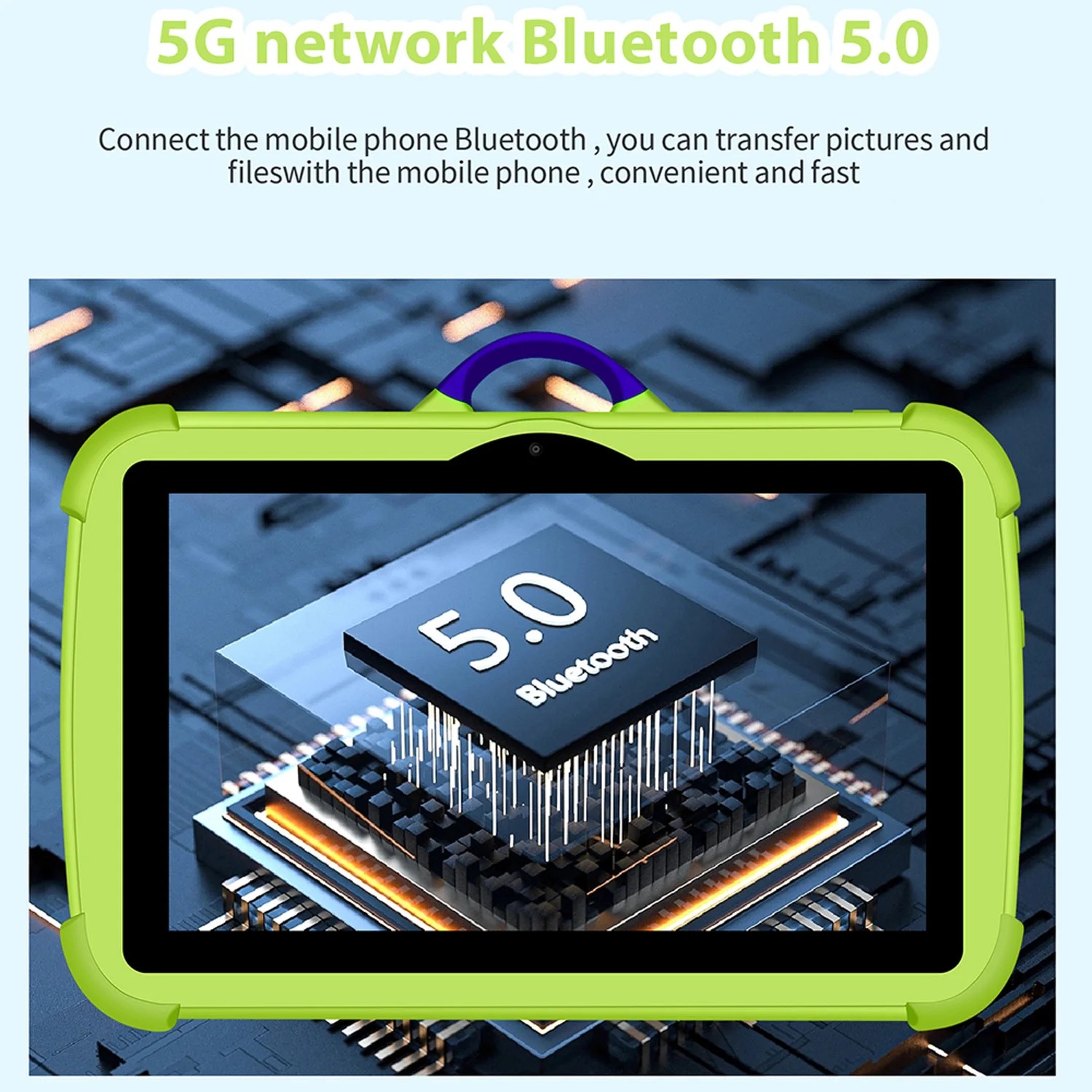 New 7 Inch 5G WiFi Education Learning Kids' Tablets Quad Core 4GB RAM 64GB ROM Android 13 Google Play Support Bluetooth 4000mAh