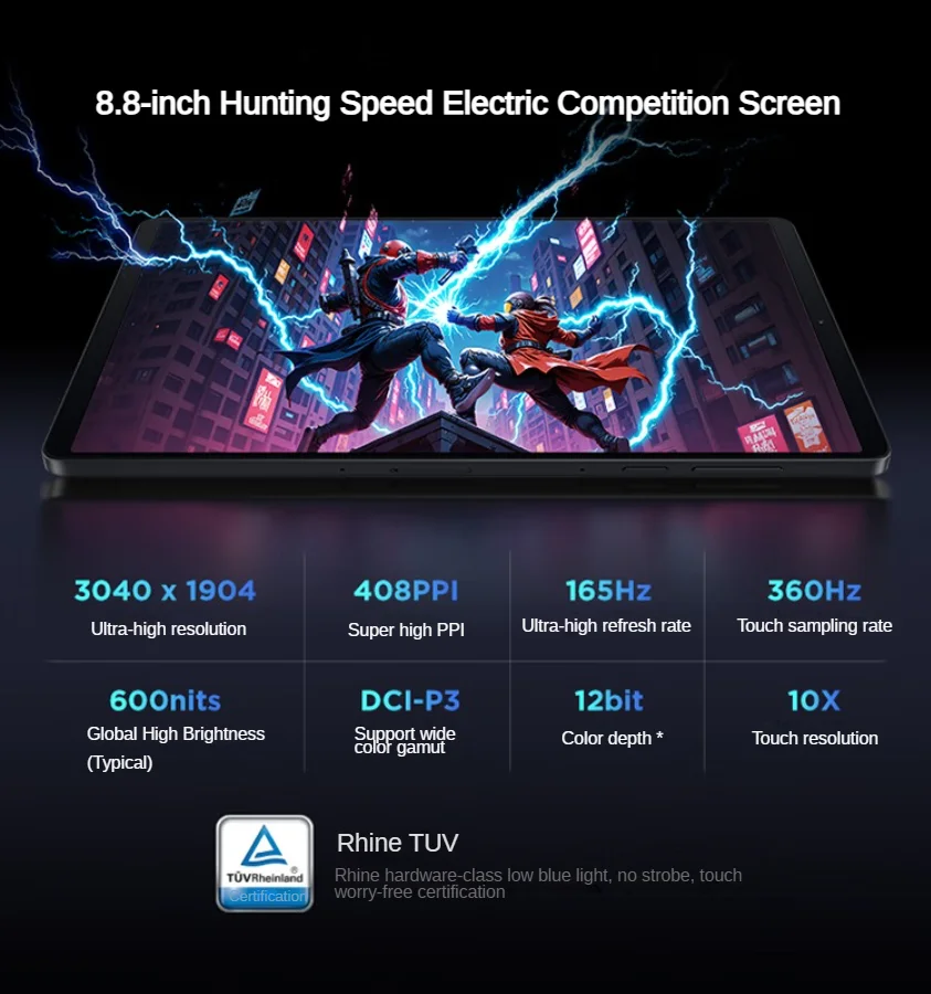Original New CN Lenovo Legion Y700 4thGen 8.8" 165Hz High Refresh Rate Gaming Tablet PC Snapdragon 8 Elite 7600mAh 68W Charging