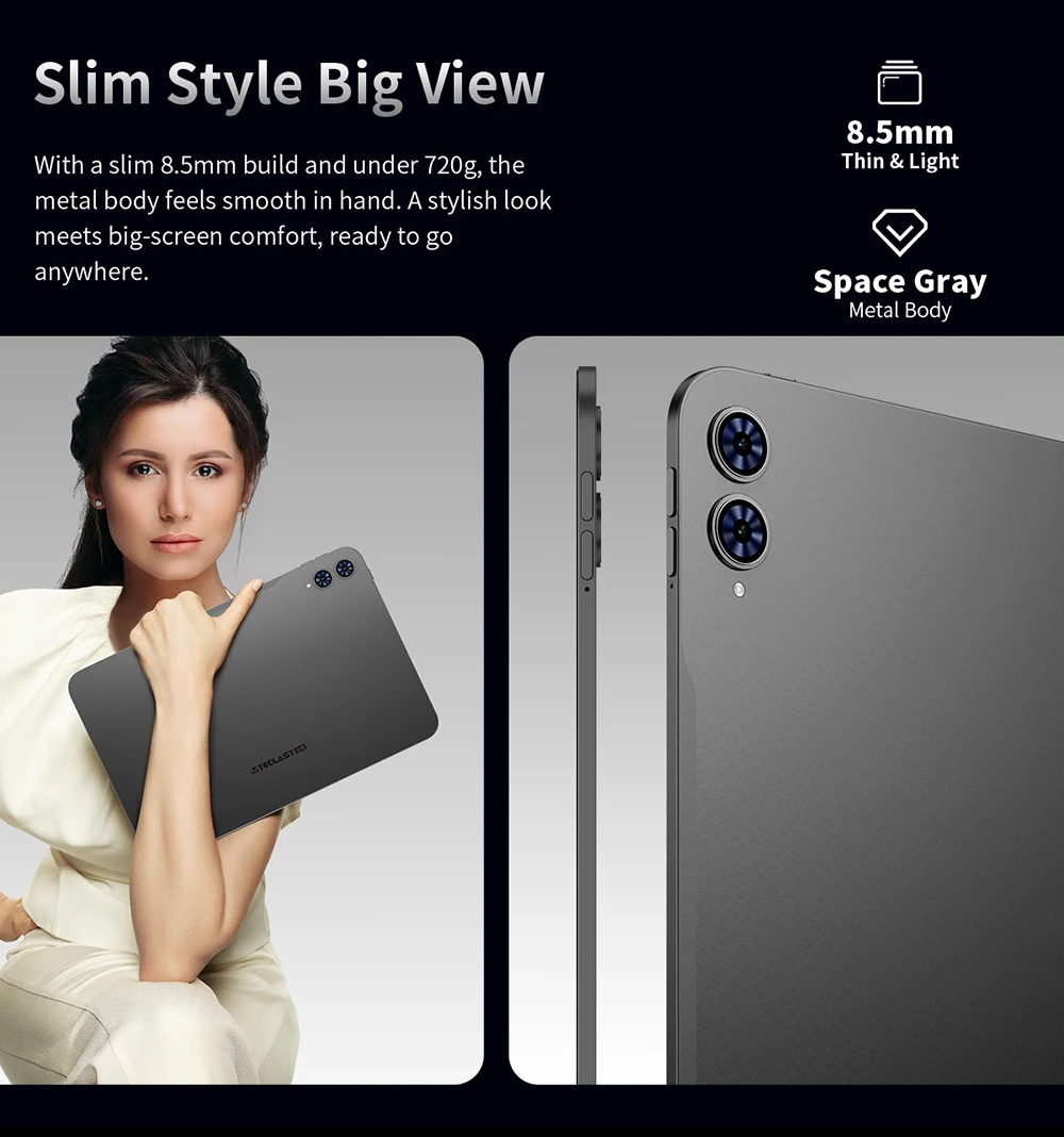 Teclast T65 Tablet PC 120Hz 13.4-inch FHD 8GB RAM 128GB ROM Unisoc T7280 8000mAh Android 16 4G LTE GPS Dual SIM