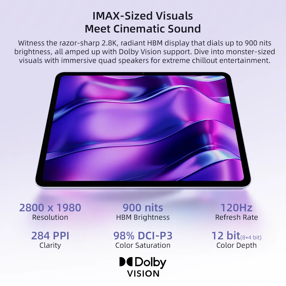 OnePlus Pad Go 2 Global Version Tablet 12.1" 120Hz 2.8K Display Dimensity 7300-Ultra 10050mAh Battery 128GB 256GB Android Tablet