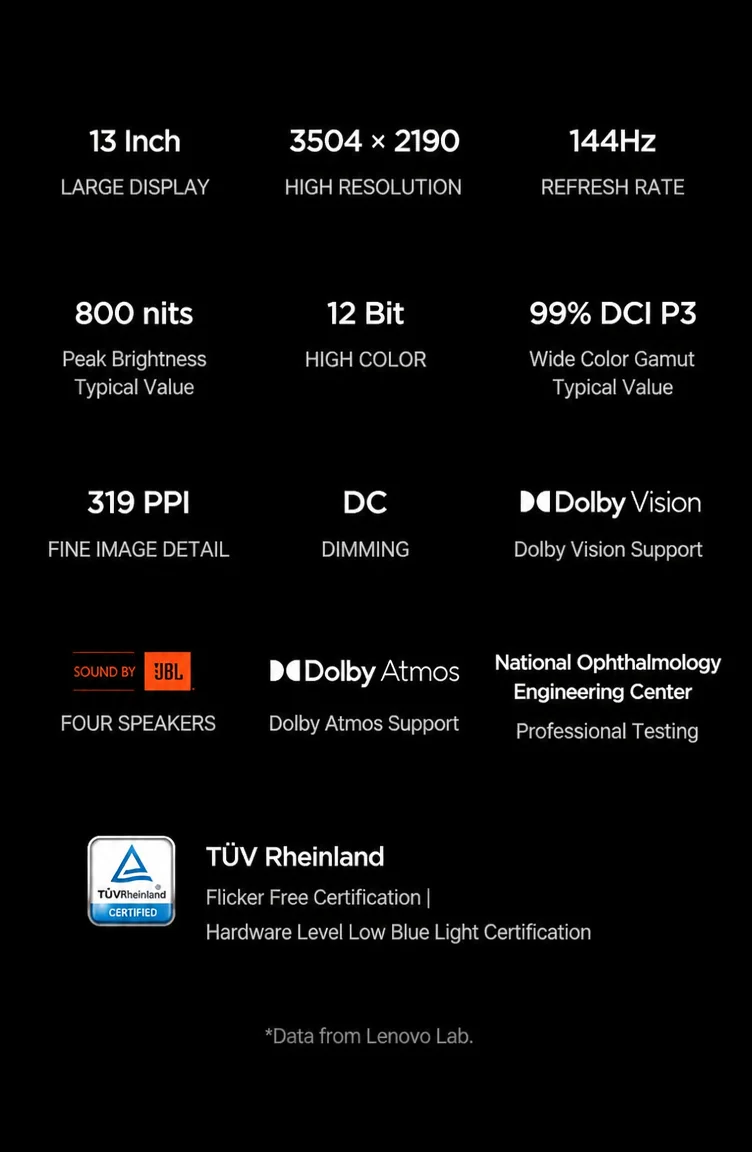 Hot Sale Lenovo Xiaoxin Pad Pro GT 13 AI Tablet Snapdragon 8 Elite 13.3" 3.5K 144Hz 12000mAh 68W Dolby Vision Android Tablet