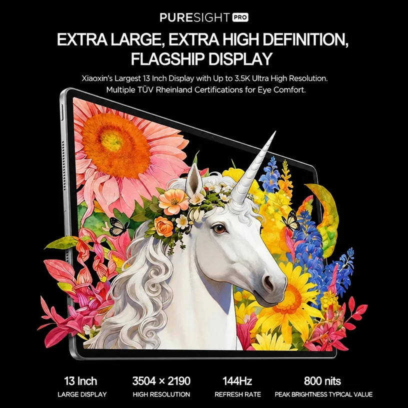 Hot Sale Lenovo Xiaoxin Pad Pro GT 13 AI Tablet Snapdragon 8 Elite 13.3" 3.5K 144Hz 12000mAh 68W Dolby Vision Android Tablet