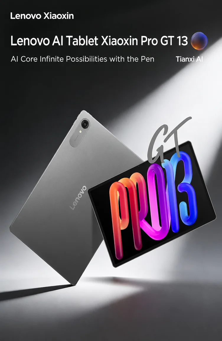 Hot Sale Lenovo Xiaoxin Pad Pro GT 13 AI Tablet Snapdragon 8 Elite 13.3" 3.5K 144Hz 12000mAh 68W Dolby Vision Android Tablet