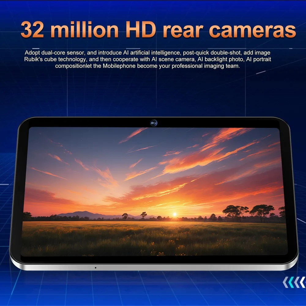 CHOTOG Pad 7s Pro Tablet Android 15 Tab PC 10.1 Inch 16+32MP Camera 22GB+2TB 10000mAh Battery Face Unlocked Wifi GPS Global Version Tablets For Children's Kids Gifts