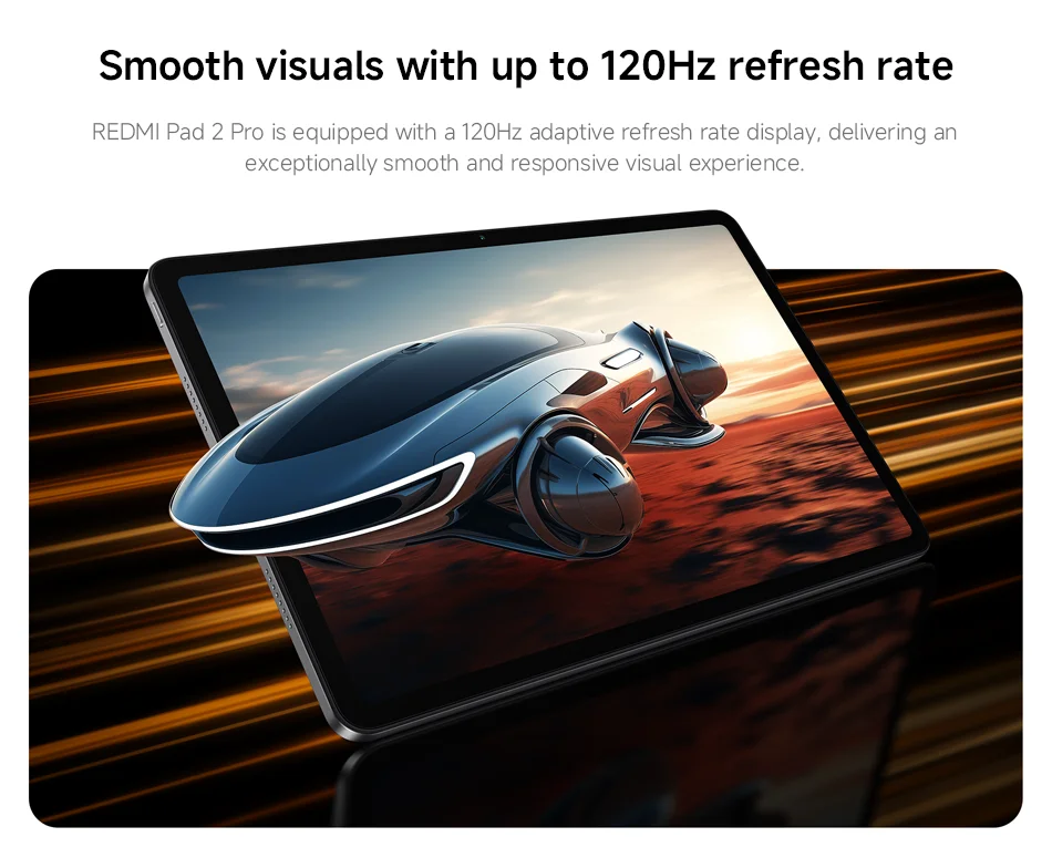 Global Version Xiaomi Redmi Pad 2 Pro Tablets 12000mAh 12.1" 2.5K 120Hz Display Snapdragon 7s Gen 4 33W Charging Dolby Atmos