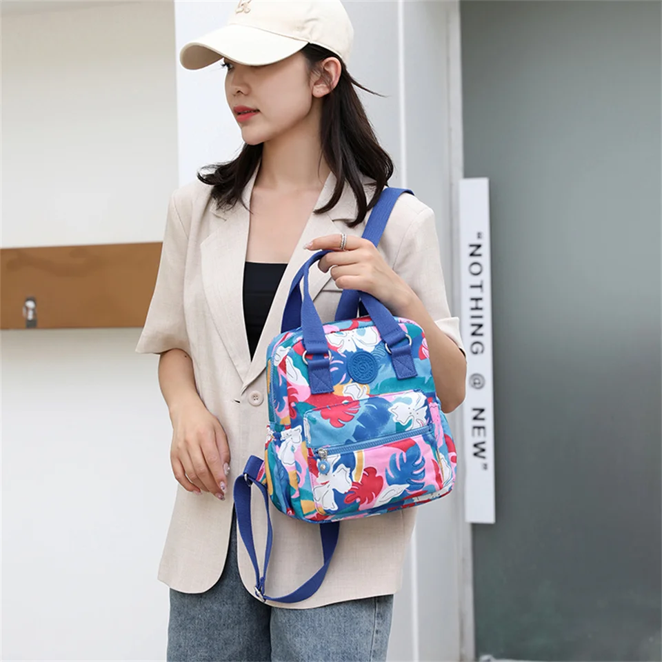 Fashion Anti-Theft Women's Backpack Durable Nylon School Bag Pretty Style Girls Travel Backpack Female School Pack