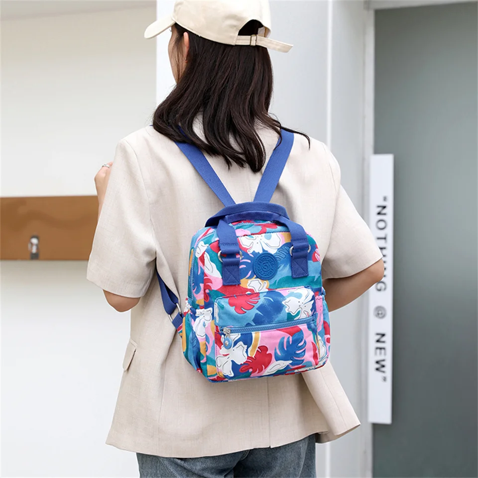 Fashion Anti-Theft Women's Backpack Durable Nylon School Bag Pretty Style Girls Travel Backpack Female School Pack