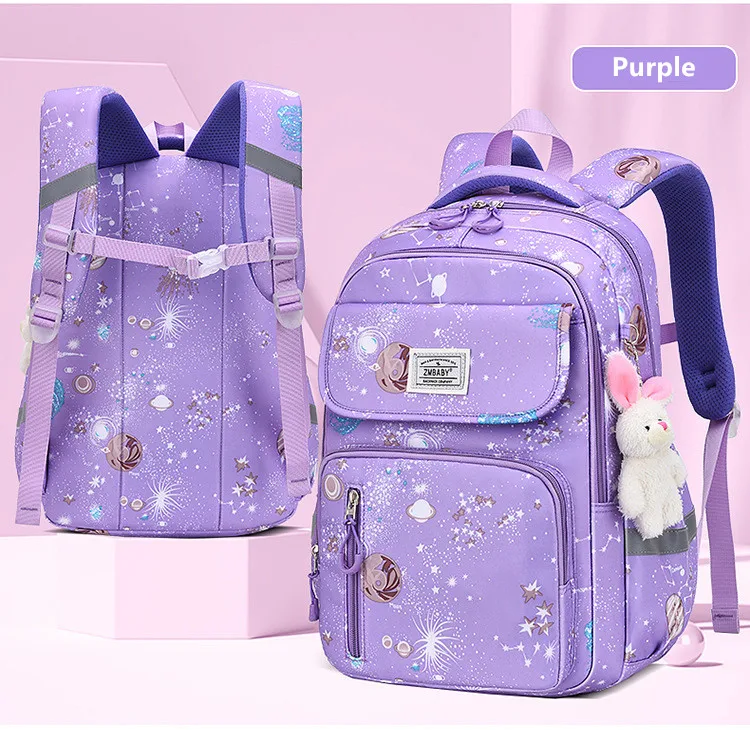 Kawaii School Backpack for Girls Elementary School bag for students Children Gift Pink Purple Bookbag primary girls schoolbag