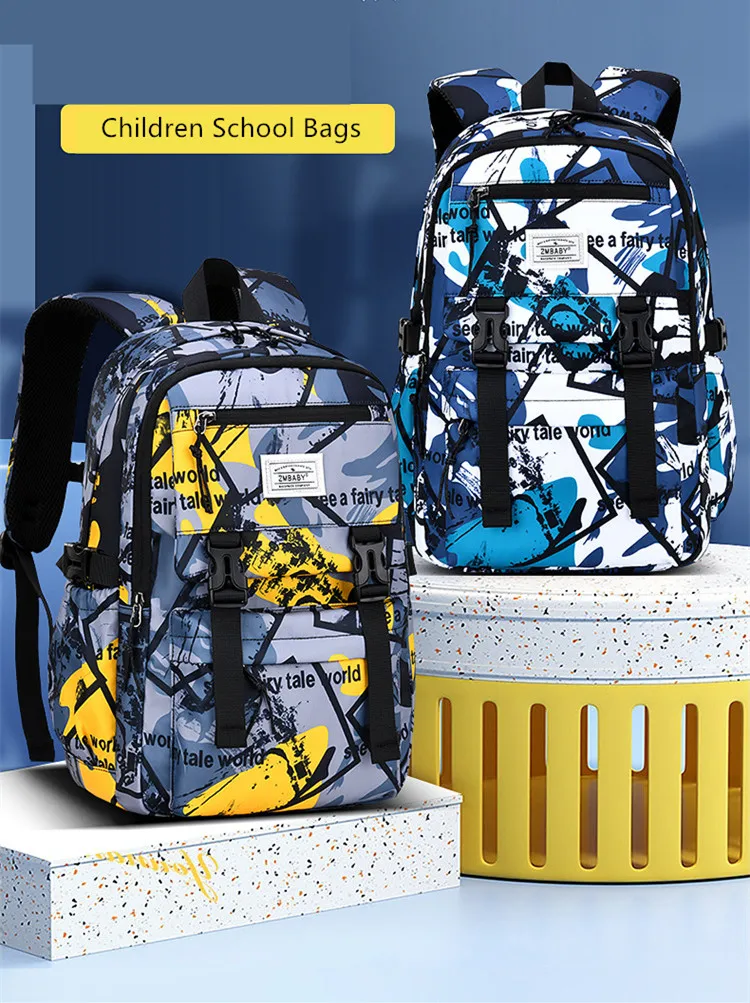 primary middle school bags for boys lightweight backpack large capacity bookbag waterproof backpack elementary student bagpack