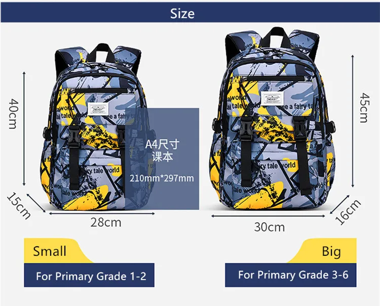 primary middle school bags for boys lightweight backpack large capacity bookbag waterproof backpack elementary student bagpack