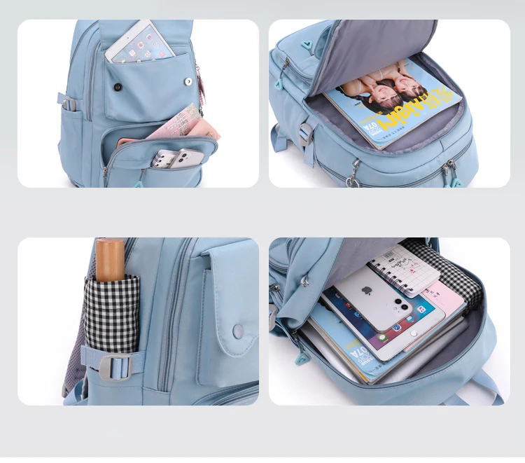 NEW Student School Bag Rolling Backpack Kids Trolley Bag Girl School Backpack Wheeled Bag Multifunctional Use Trolley Backpack