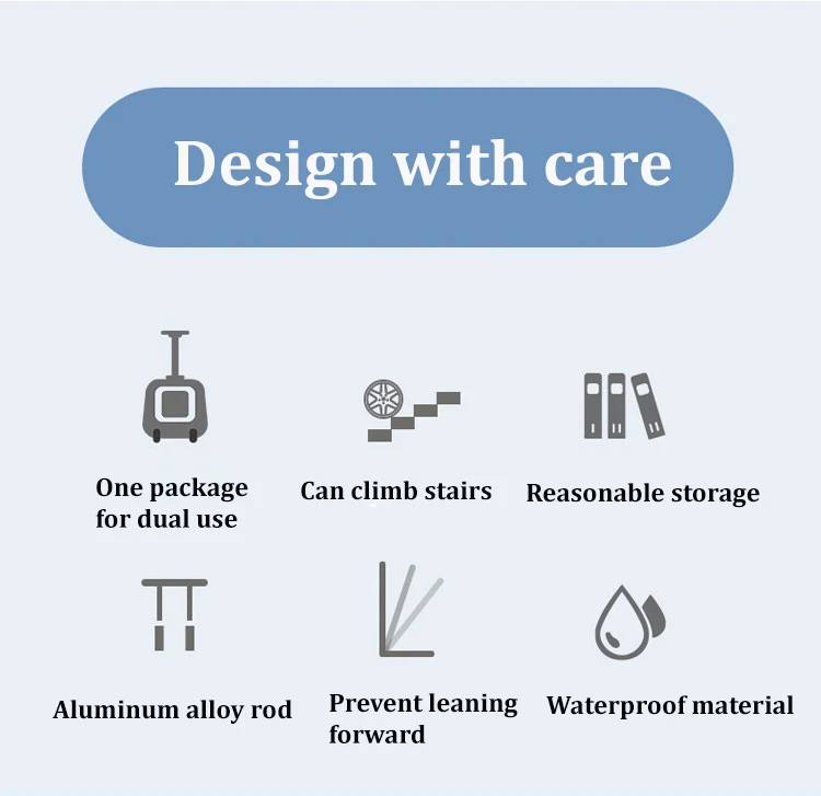 NEW Student School Bag Rolling Backpack Kids Trolley Bag Girl School Backpack Wheeled Bag Multifunctional Use Trolley Backpack