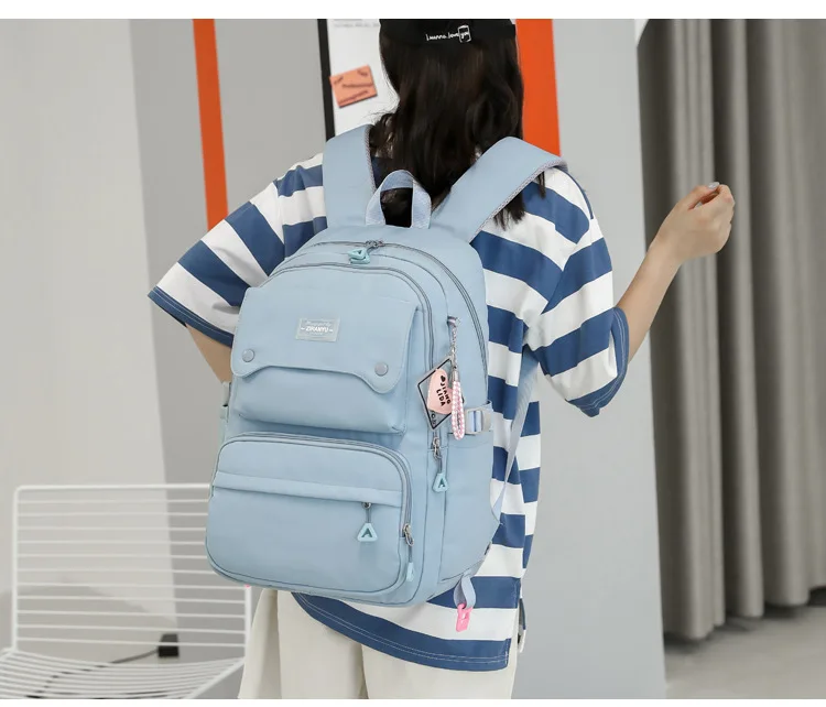 NEW Student School Bag Rolling Backpack Kids Trolley Bag Girl School Backpack Wheeled Bag Multifunctional Use Trolley Backpack
