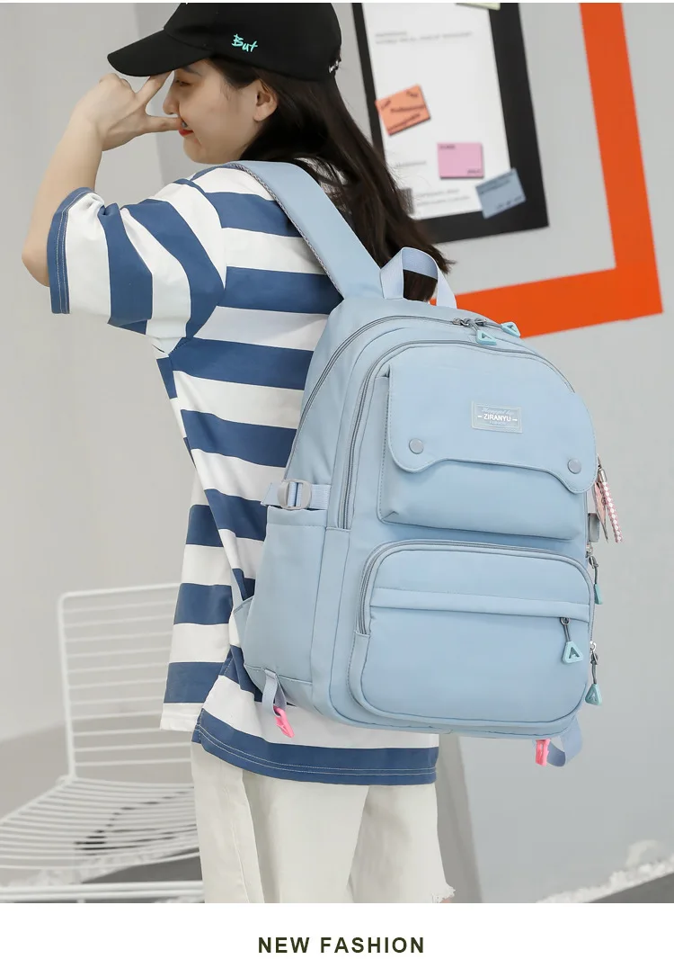 NEW Student School Bag Rolling Backpack Kids Trolley Bag Girl School Backpack Wheeled Bag Multifunctional Use Trolley Backpack