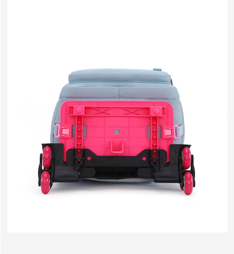 NEW Student School Bag Rolling Backpack Kids Trolley Bag Girl School Backpack Wheeled Bag Multifunctional Use Trolley Backpack