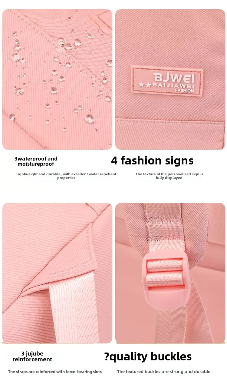 BAIJIAWEI Brand College and High School Student School Backpacks Nylon Orthopedic School Bags Reduces the Burden Girls Schoolbag