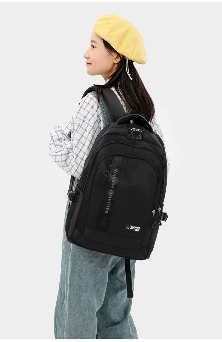BAIJIAWEI Brand College and High School Student School Backpacks Nylon Orthopedic School Bags Reduces the Burden Girls Schoolbag