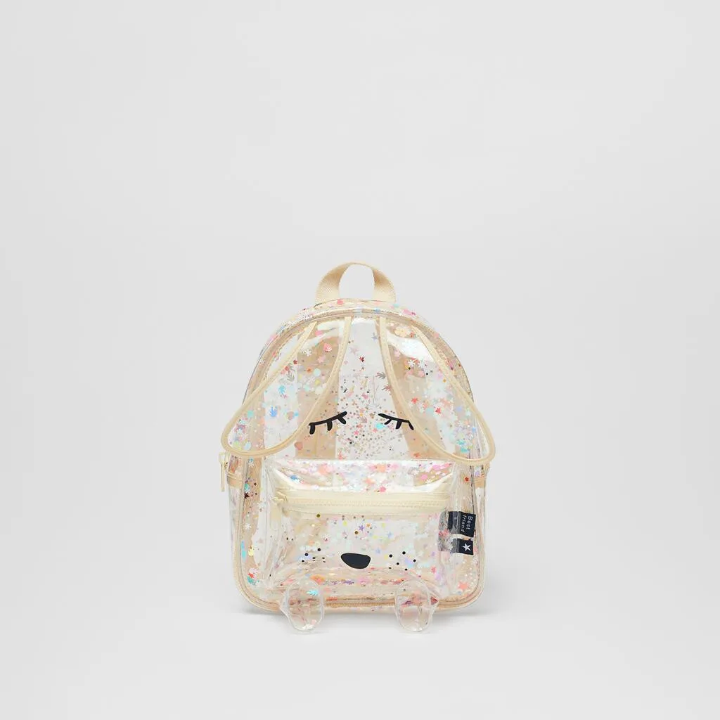 Summer New Sequins Glittering Bunny Shape Transparent Backpack Shopping Glitter Cute Ladies Shoulder Bag