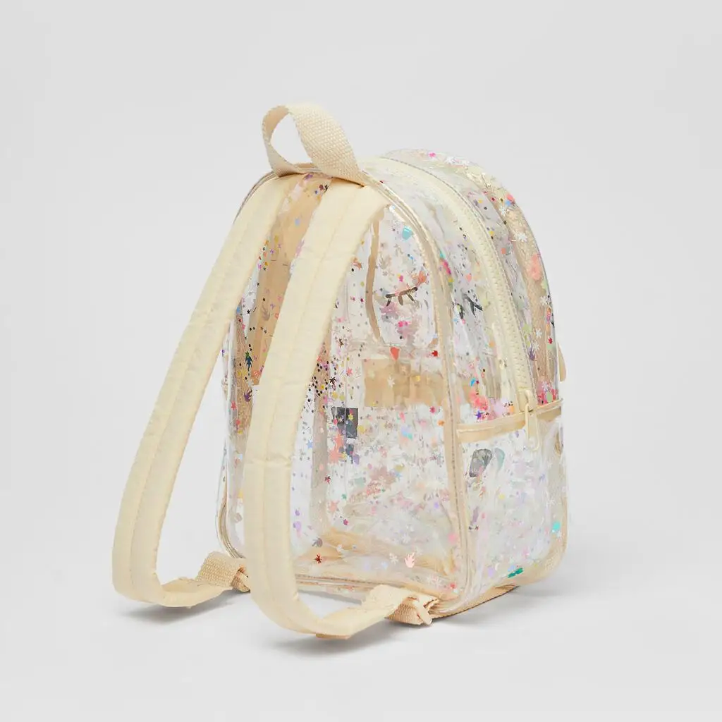 Summer New Sequins Glittering Bunny Shape Transparent Backpack Shopping Glitter Cute Ladies Shoulder Bag