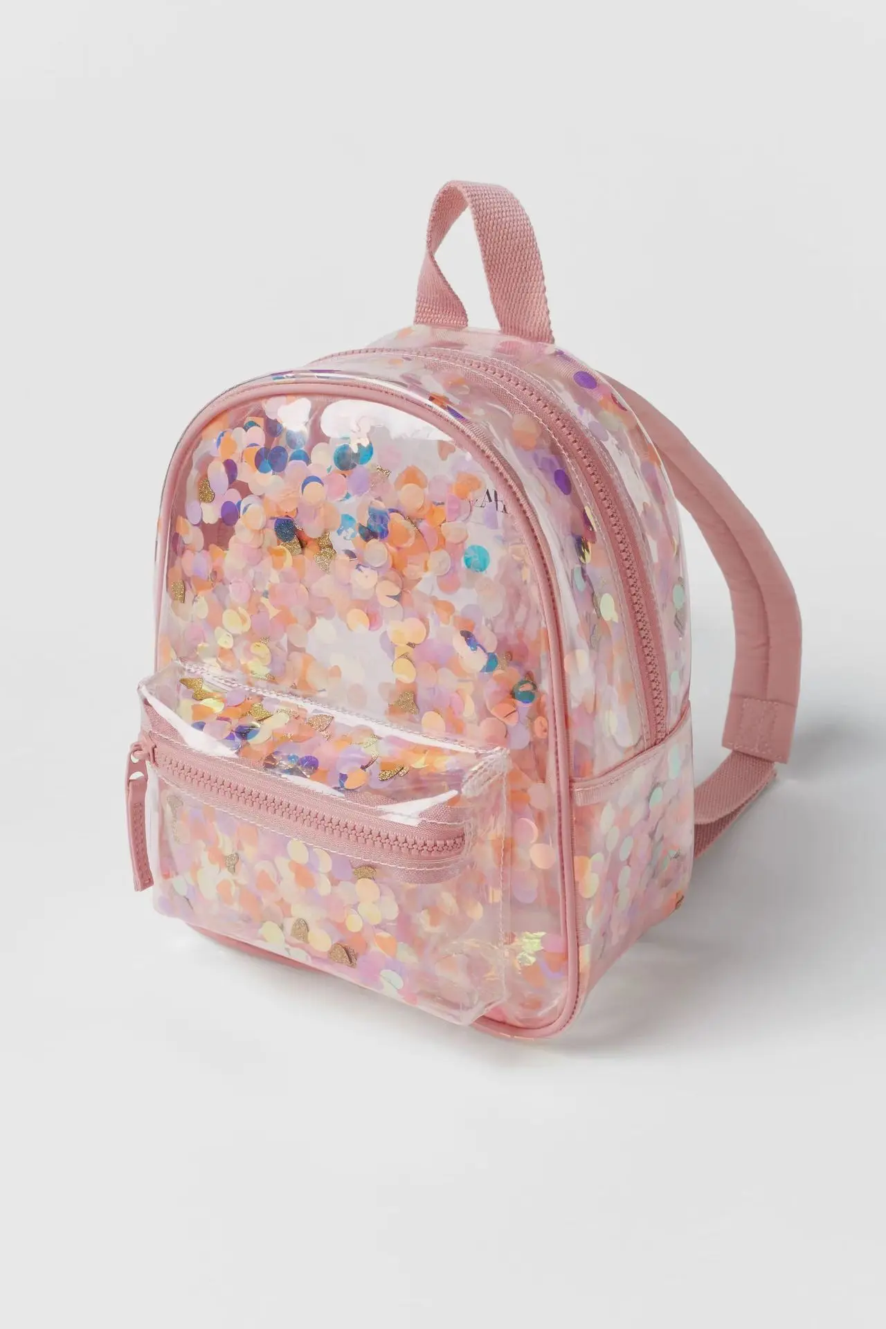 2026 New Confetti Transparent Backpack Ladies School Bag Color Confetti Ornament Backpack