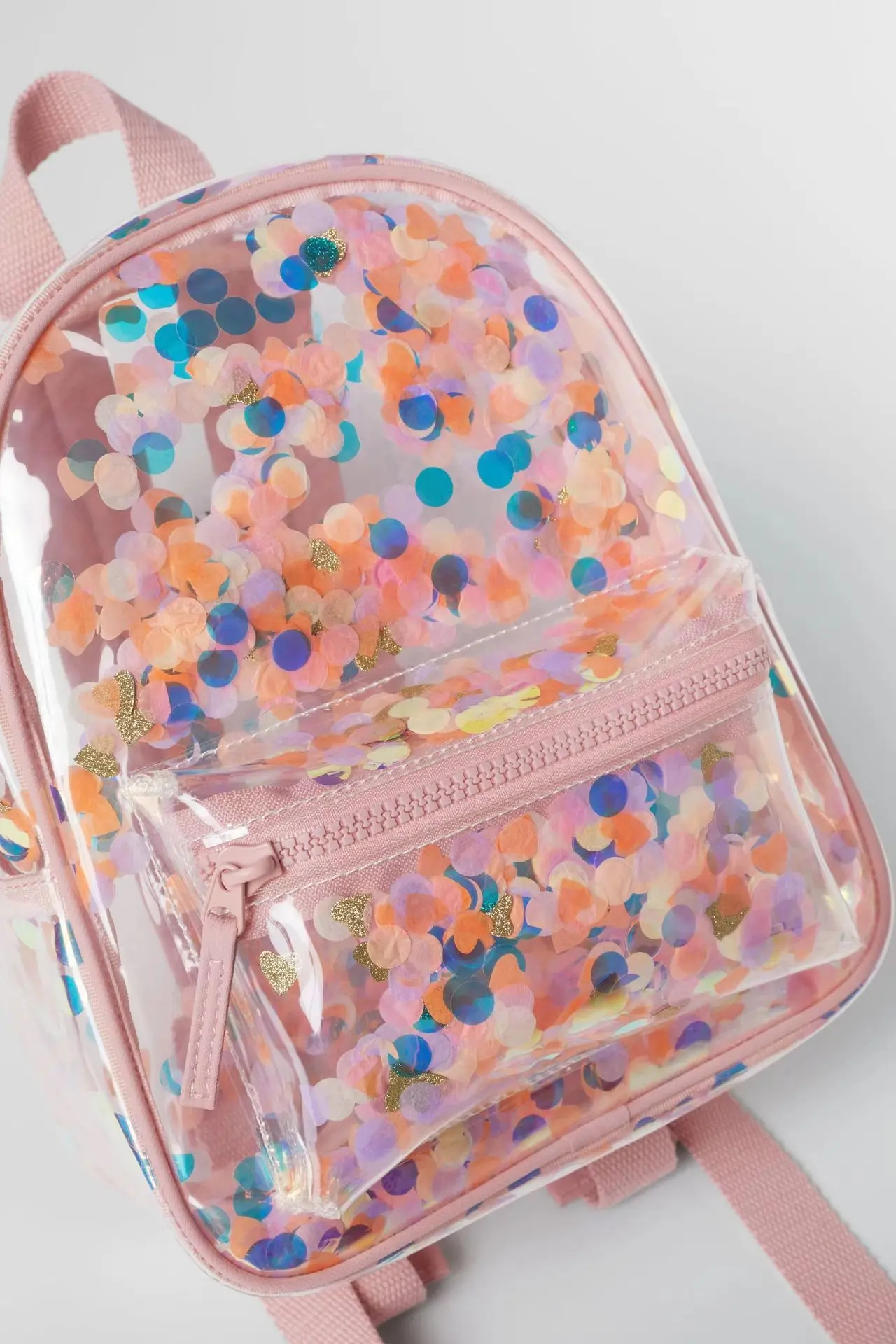 2026 New Confetti Transparent Backpack Ladies School Bag Color Confetti Ornament Backpack