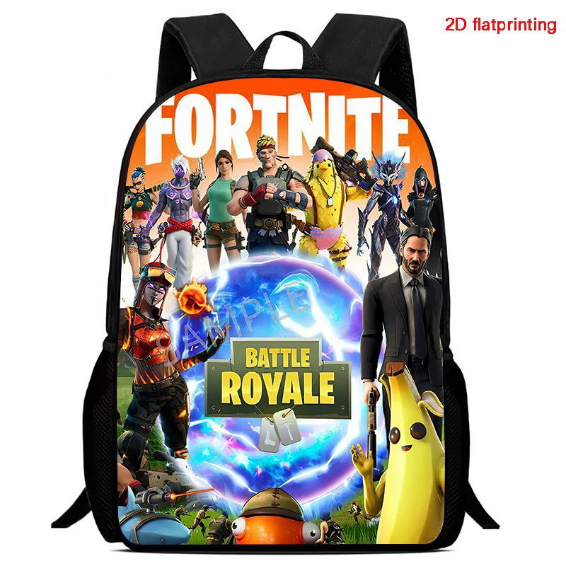 Fortnite 15 Inch Cartoon School Backpack for Kids Boys Girls, Cool Game Printed Lightweight Backpack Large Suitable for Ages 5-8