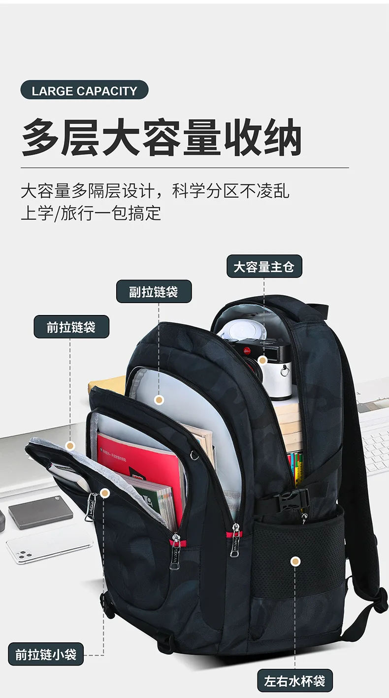 Teenage Boys School Bags High Middle School Students Backpack Back To School Laptop Backpack Travel Backpack Schoolbag Book Bag