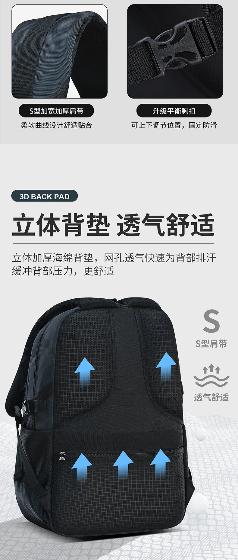 Teenage Boys School Bags High Middle School Students Backpack Back To School Laptop Backpack Travel Backpack Schoolbag Book Bag
