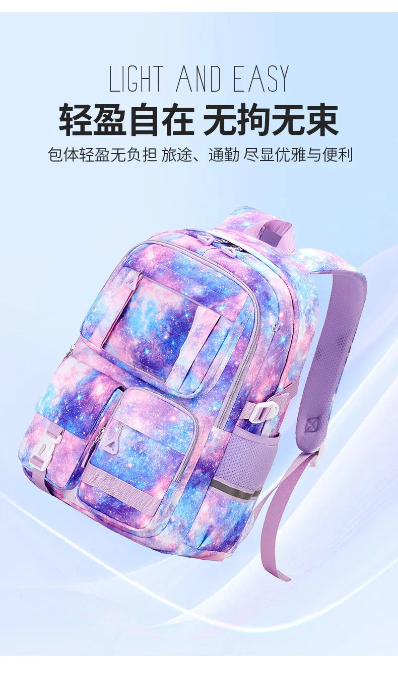3 Pcs/Set Children School Bags Girls Teenage Book Bag Youth School Backpack Travel Junior High School Students Laptop Backpack