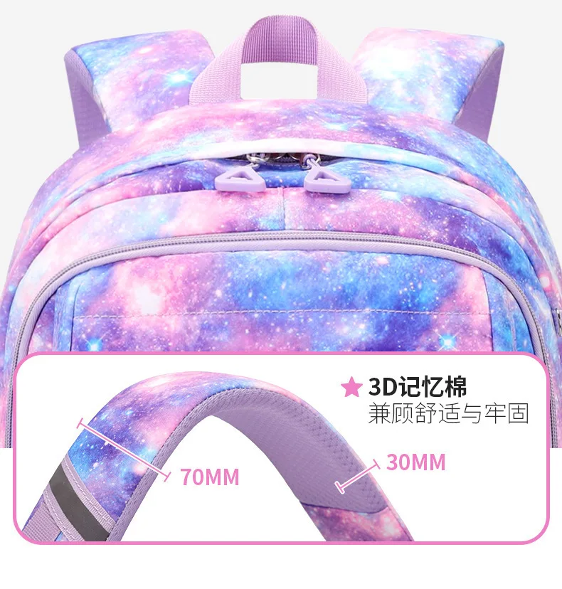 3 Pcs/Set Children School Bags Girls Teenage Book Bag Youth School Backpack Travel Junior High School Students Laptop Backpack
