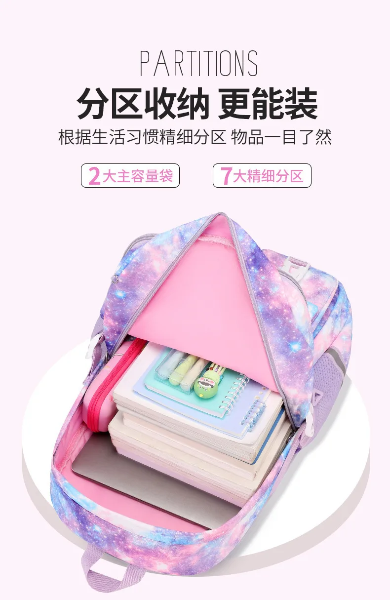 3 Pcs/Set Children School Bags Girls Teenage Book Bag Youth School Backpack Travel Junior High School Students Laptop Backpack