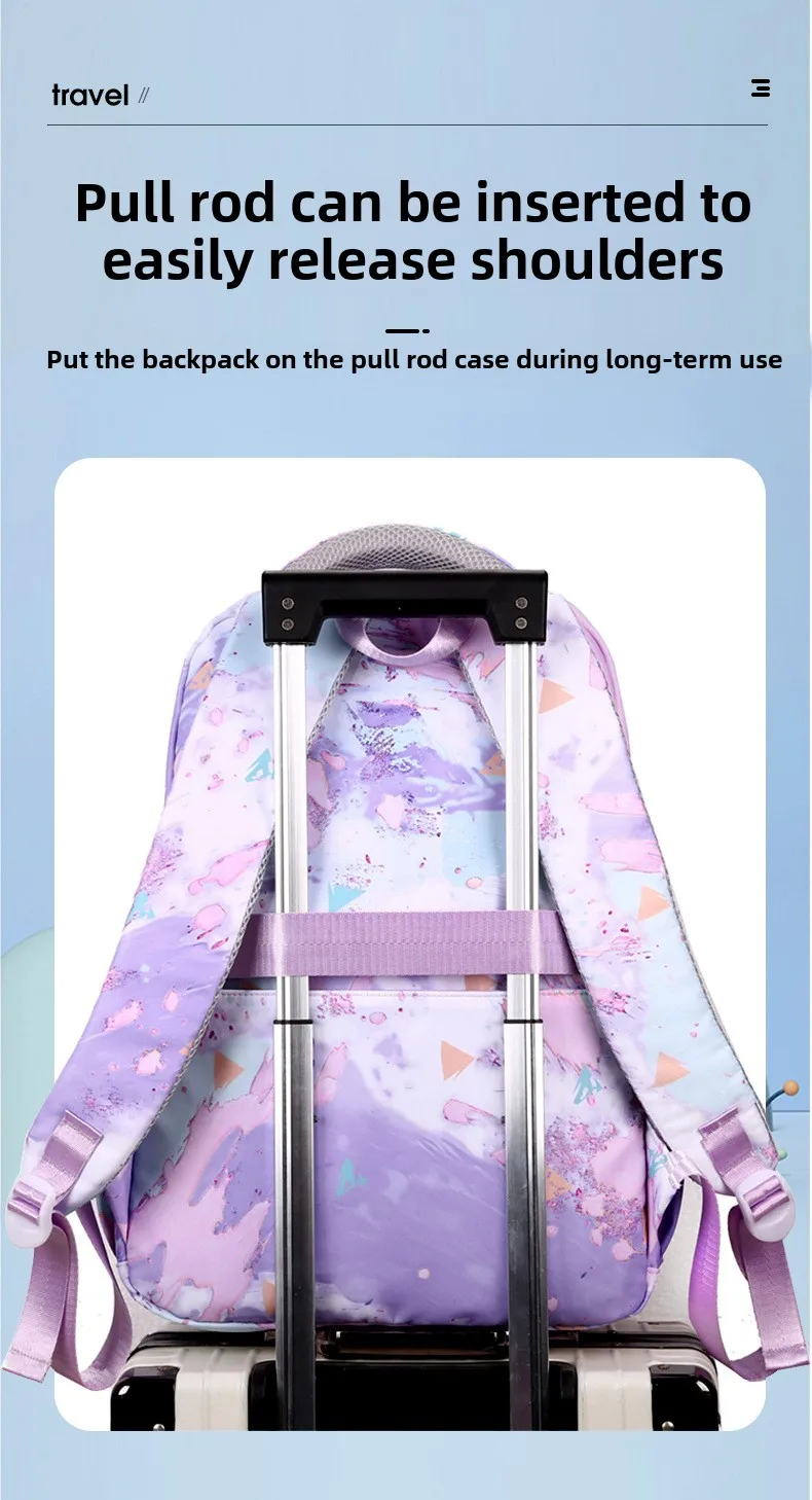 3pcs/set Kids School Backpack for Girls Boys Lunch bag pencil bag set Elementary Middle High School Bags Students Bookbag