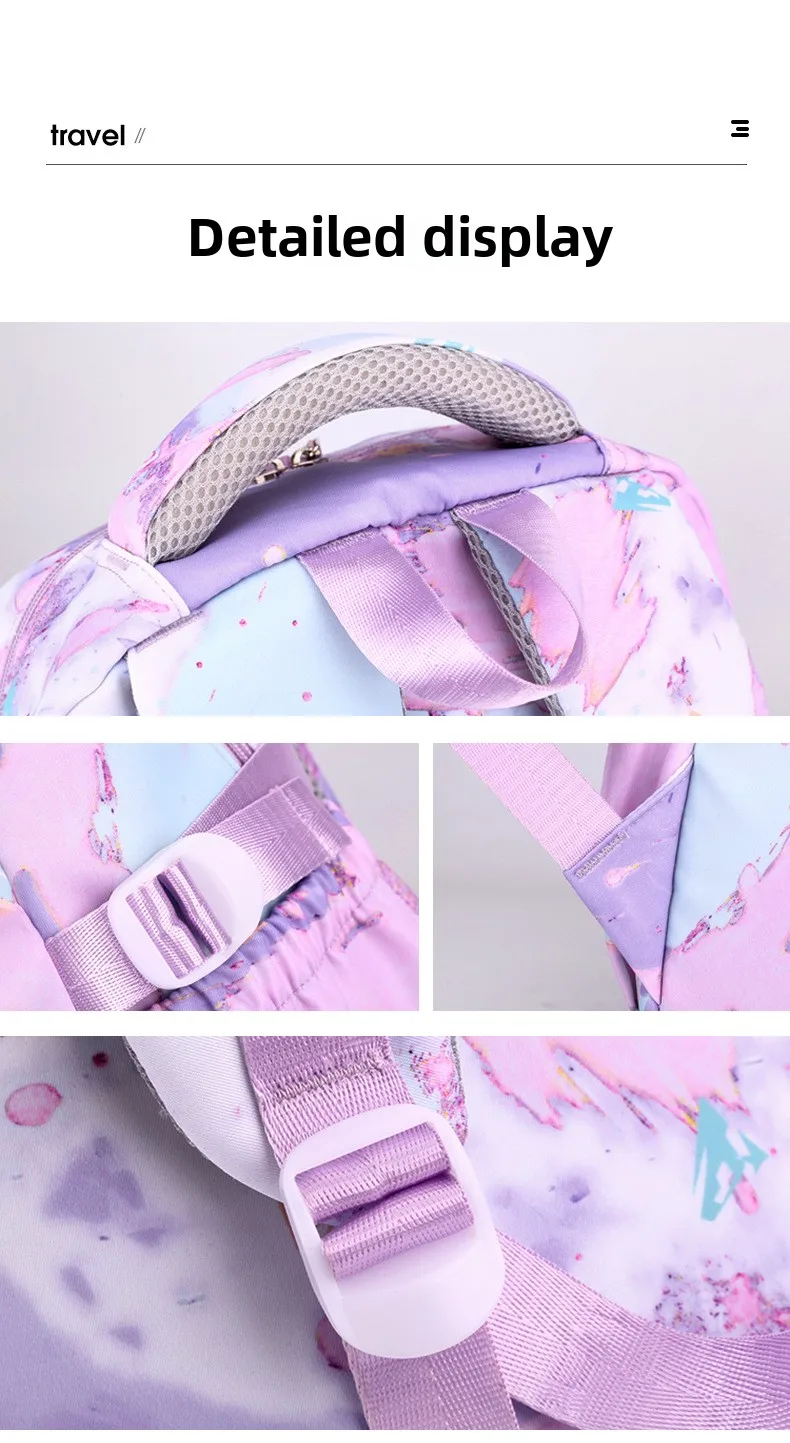 3pcs/set Kids School Backpack for Girls Boys Lunch bag pencil bag set Elementary Middle High School Bags Students Bookbag