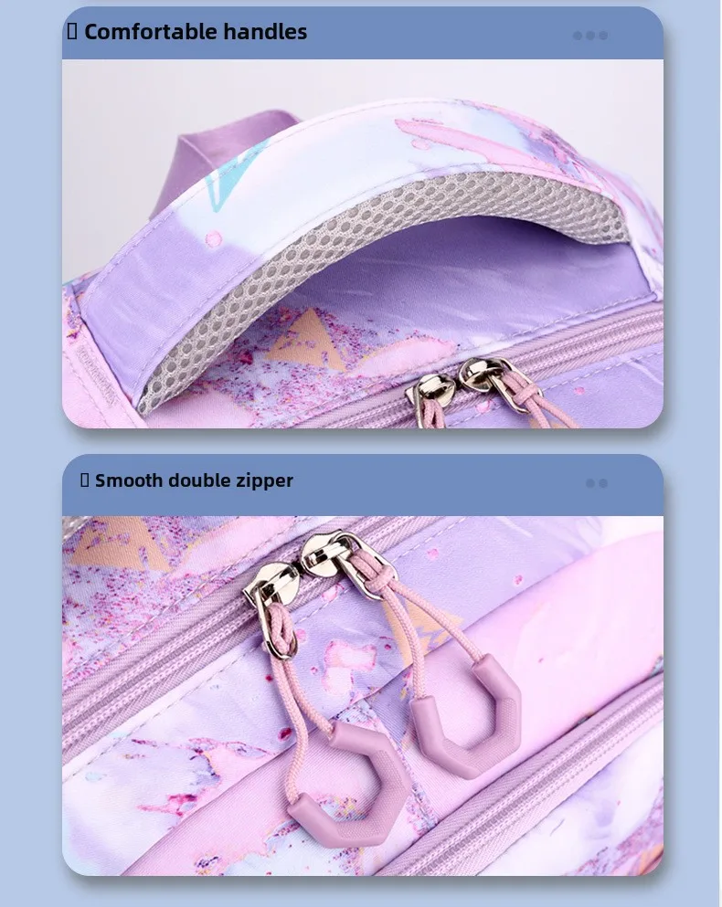 3pcs/set Kids School Backpack for Girls Boys Lunch bag pencil bag set Elementary Middle High School Bags Students Bookbag