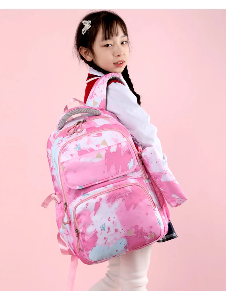 3pcs/set Kids School Backpack for Girls Boys Lunch bag pencil bag set Elementary Middle High School Bags Students Bookbag