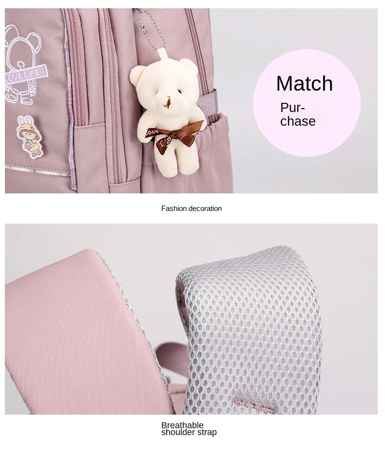 Children School Bags For Teenage Girls Large Schoolbag Kawaii Middle Student School Backpack Book Bag Laptop Travel Rucksack
