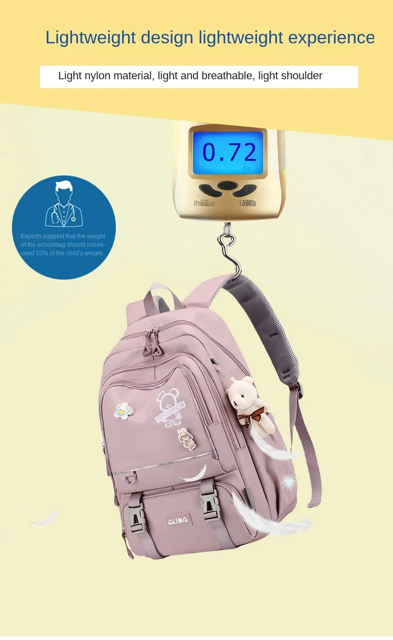 Children School Bags For Teenage Girls Large Schoolbag Kawaii Middle Student School Backpack Book Bag Laptop Travel Rucksack