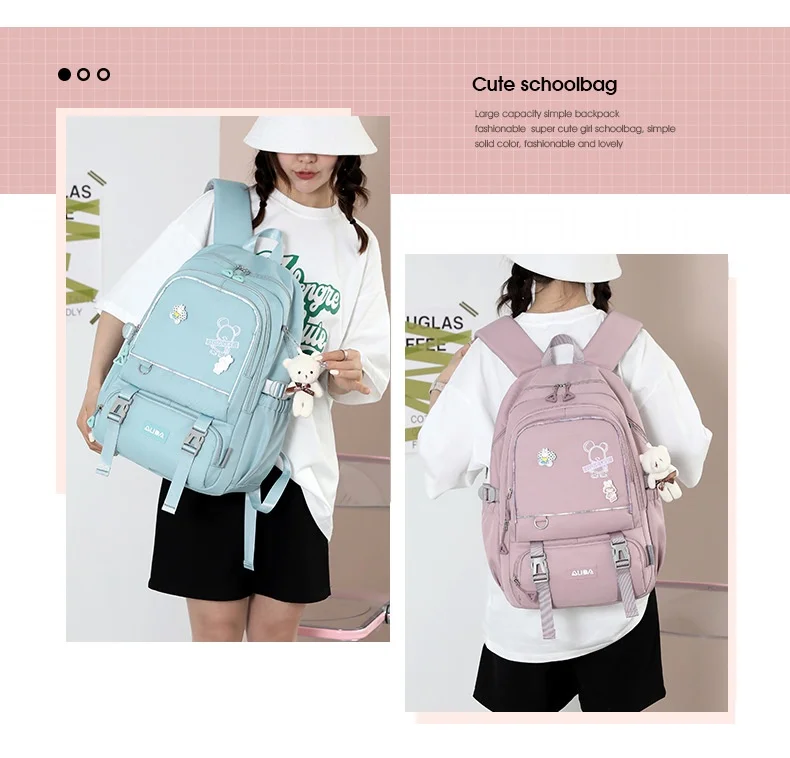 Children School Bags For Teenage Girls Large Schoolbag Kawaii Middle Student School Backpack Book Bag Laptop Travel Rucksack