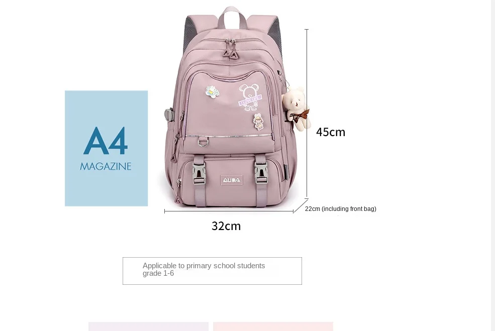 Children School Bags For Teenage Girls Large Schoolbag Kawaii Middle Student School Backpack Book Bag Laptop Travel Rucksack