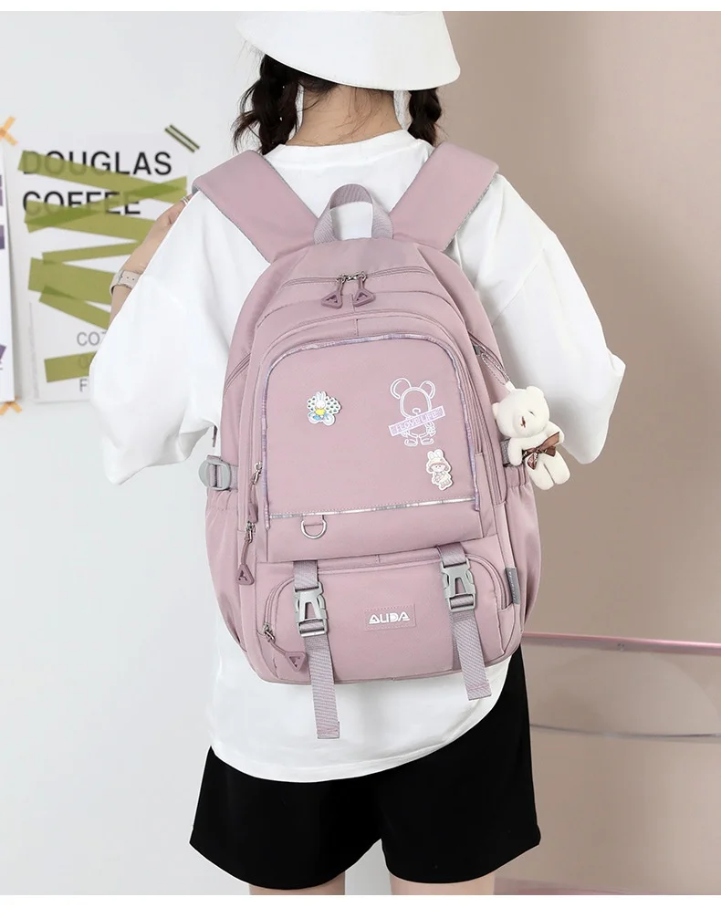 Children School Bags For Teenage Girls Large Schoolbag Kawaii Middle Student School Backpack Book Bag Laptop Travel Rucksack