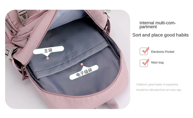 Children School Bags For Teenage Girls Large Schoolbag Kawaii Middle Student School Backpack Book Bag Laptop Travel Rucksack