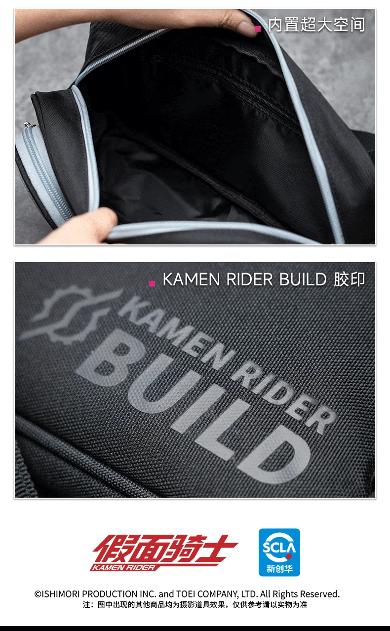 Moeyu Anime KAMEN RIDER Build Men Shoulder Bag Crossbody Chest Women's bag Pouch Breast Package Mini School Female Handbag
