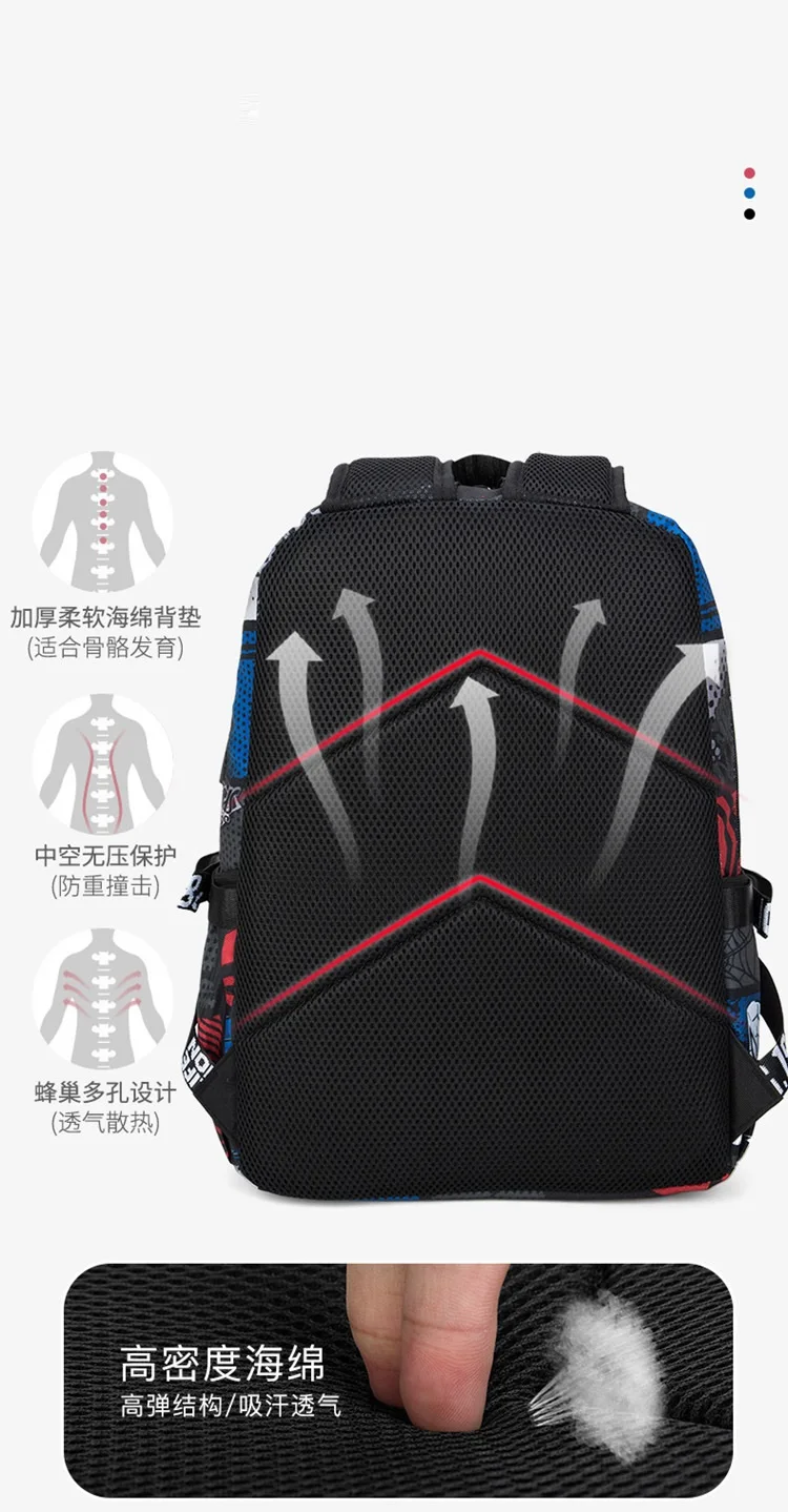 Cool shark mouth prints bagpack boy camouflage college bags unisex schoolbags waterproof backpacks student large capacity bags