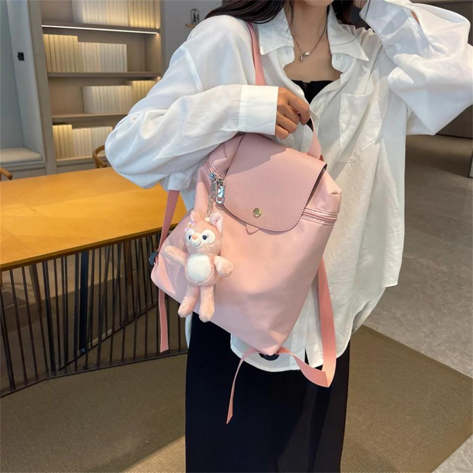 Ladies Fashion Trending Backpack Large Capacity Portable Travel College Student School Bag Female Casual Versatile Shopping Bag