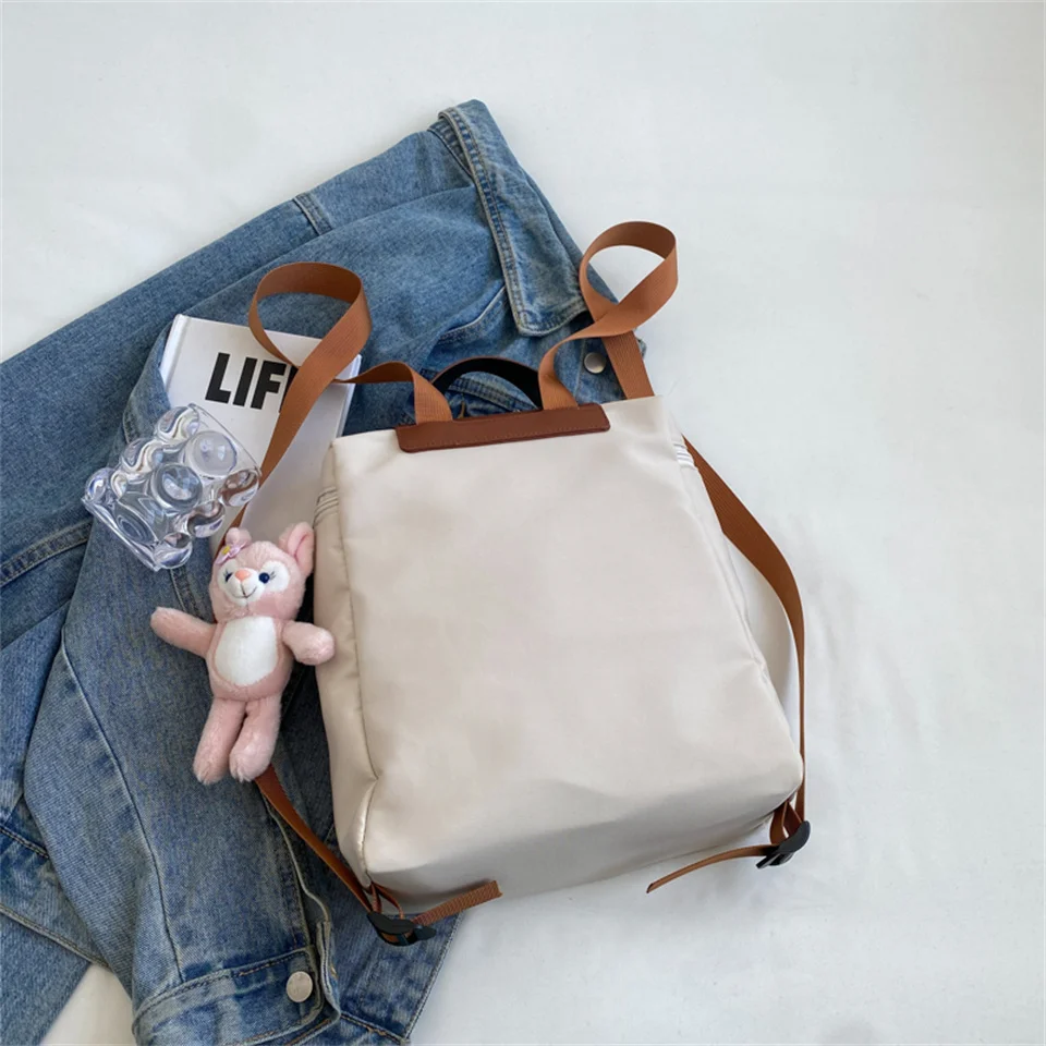 Ladies Fashion Trending Backpack Large Capacity Portable Travel College Student School Bag Female Casual Versatile Shopping Bag