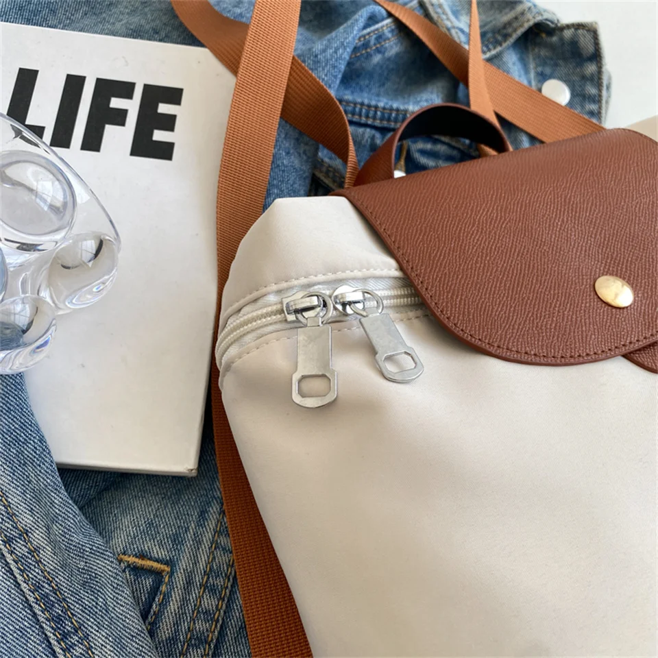 Ladies Fashion Trending Backpack Large Capacity Portable Travel College Student School Bag Female Casual Versatile Shopping Bag
