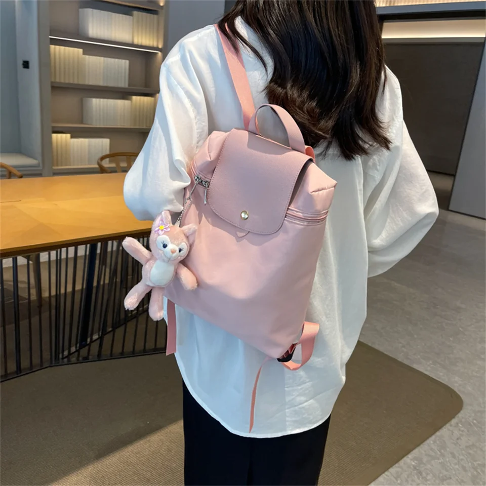 Ladies Fashion Trending Backpack Large Capacity Portable Travel College Student School Bag Female Casual Versatile Shopping Bag