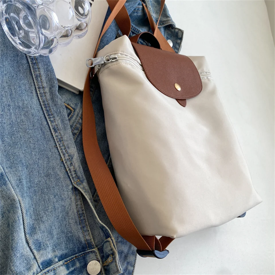 Ladies Fashion Trending Backpack Large Capacity Portable Travel College Student School Bag Female Casual Versatile Shopping Bag